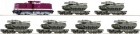 61418  Roco Military Train Set with Diesel Locomotive